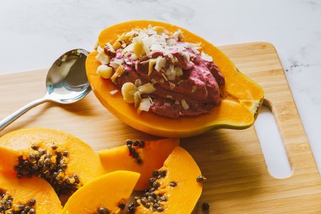 Тропическо зелено смути с папая и маракуя - витаминозна бомба за сутринта