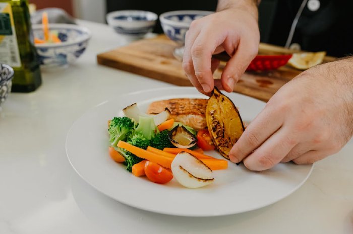 Здравословни храни за сърцето - зеленчуци, риба и пълнозърнести продукти